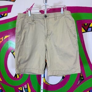 Arizona Jean Company, Tan Flat Front Shorts. Size 36. Excellent condition!